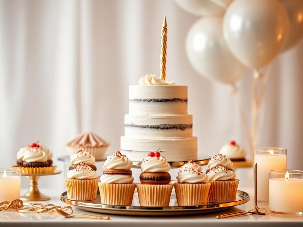 Birthday dessert table